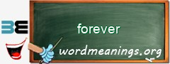 WordMeaning blackboard for forever